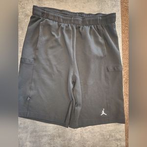 Jordan Size L Black Athletic w/Pockets Basketball Track Shorts